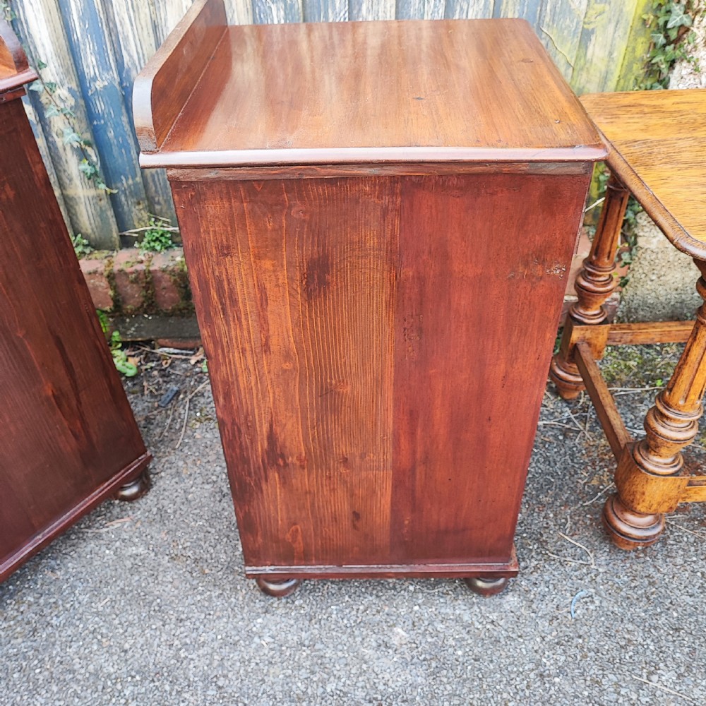 Antique mahogany pair of bedside chests  View IX