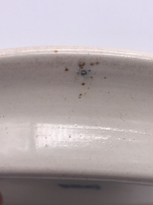 ANTIQUE ENGLISH CHILDREN'S NURSERY WARE BLUE AND WHITE DINNER BOWL BY COPELAND SPODE - ADDITIONAL PHOTO 14