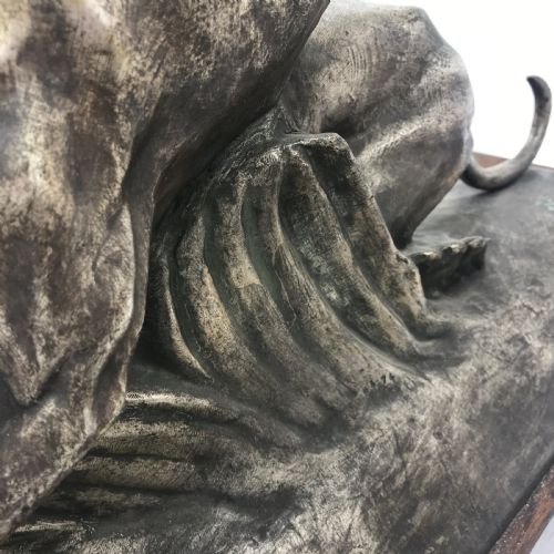 ANTIQUE FRENCH BRONZE OF RACINGHUNTING GREYHOUNDS BY FRANCISQUE JOSEPH DURET - ADDITIONAL PHOTO 7