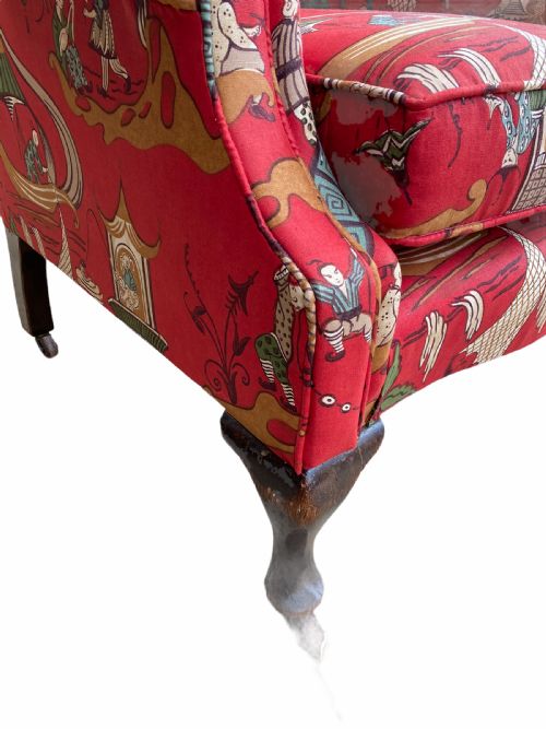 ANTIQUEEDWARDIAN WINGCHAIR - ADDITIONAL PHOTO 5