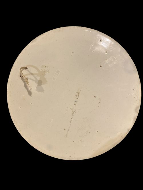 ANTIQUE CIRCULAR SUNDERLAND LUSTRE PLAQUE - ADDITIONAL PHOTO 1