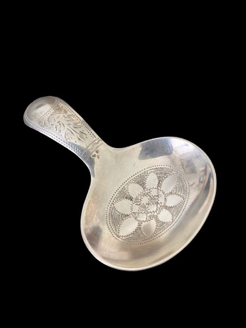 antique silver georgian style tea caddy spoon - CATEGORY: ANTIQUE SILVER - DATED EDWARDIAN