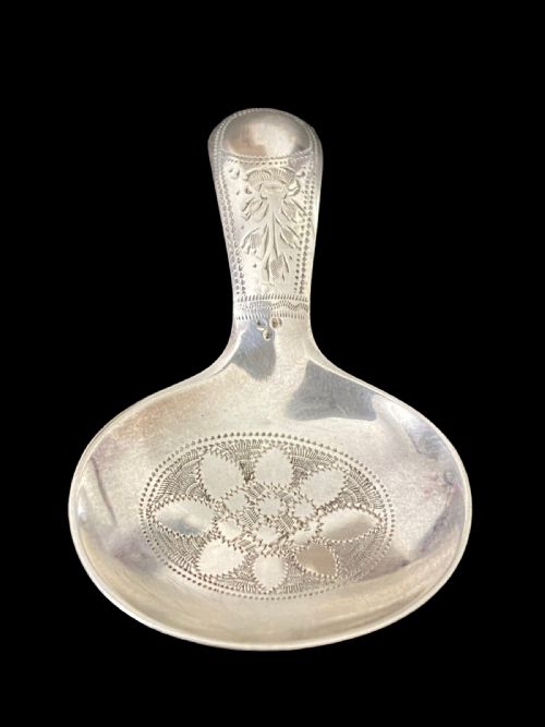 ANTIQUE SILVER GEORGIAN STYLE TEA CADDY SPOON - ADDITIONAL PHOTO 5