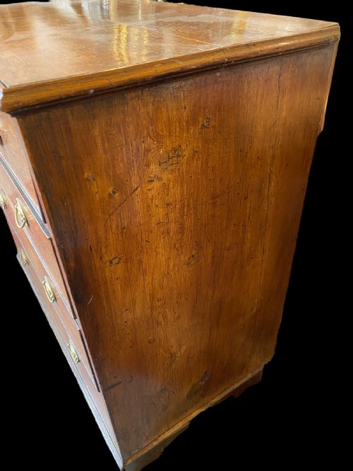 SMALL 18TH CENTURY OAK CHEST OF DRAWERS - ADDITIONAL PHOTO 4