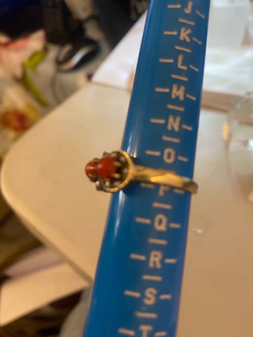 ANTIQUE CORAL AND SPLIT PEARL RING - ADDITIONAL PHOTO 1