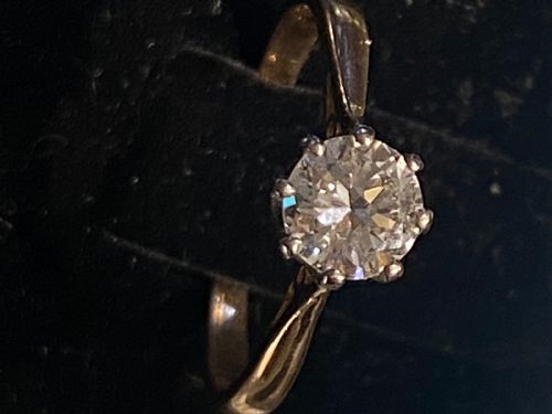 ANTIQUE DIAMOND SOLITAIRE RING - ADDITIONAL PHOTO 3
