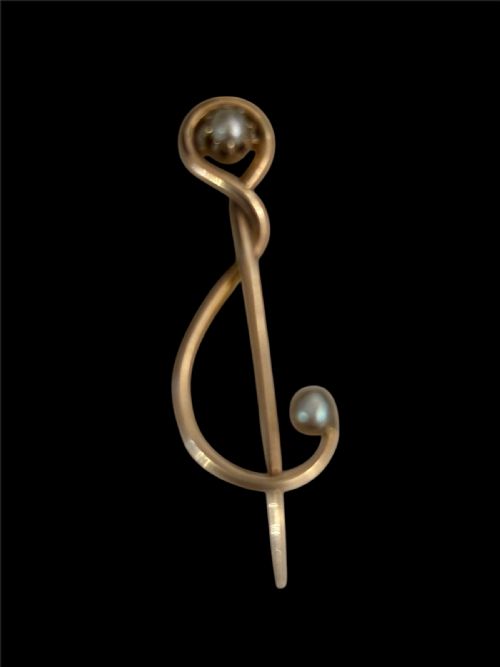 ARTS AND CRAFTS MURRLE BENNETT CLEF PIN - ADDITIONAL PHOTO 1