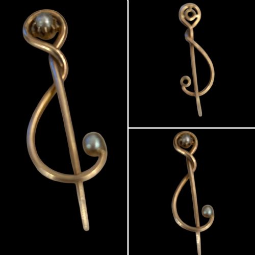 ARTS AND CRAFTS MURRLE BENNETT CLEF PIN - ADDITIONAL PHOTO 3