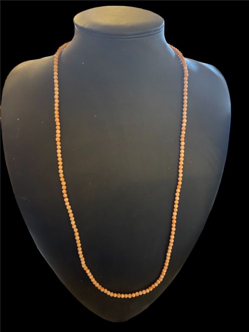 ANTIQUE ANGEL SKIN CORAL NECKLACE - ADDITIONAL PHOTO 1