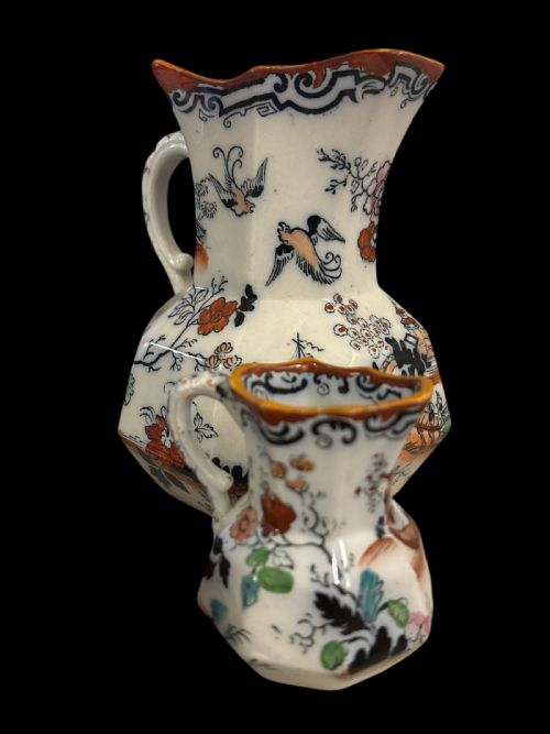 TWO ANTIQUE ORIENTAL INSPIRED MASONS JUGS - ADDITIONAL PHOTO 6