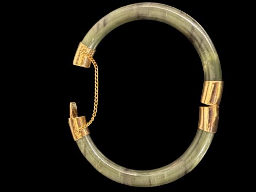 ANTIQUE NEPHRITE JADE BANGLE - ADDITIONAL PHOTO 1