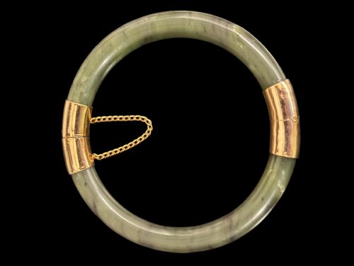 ANTIQUE NEPHRITE JADE BANGLE - ADDITIONAL PHOTO 2