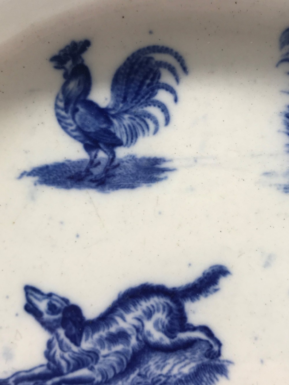 Antique English Children's Nursery ware Blue and White Dinner bowl By Copeland Spode View V