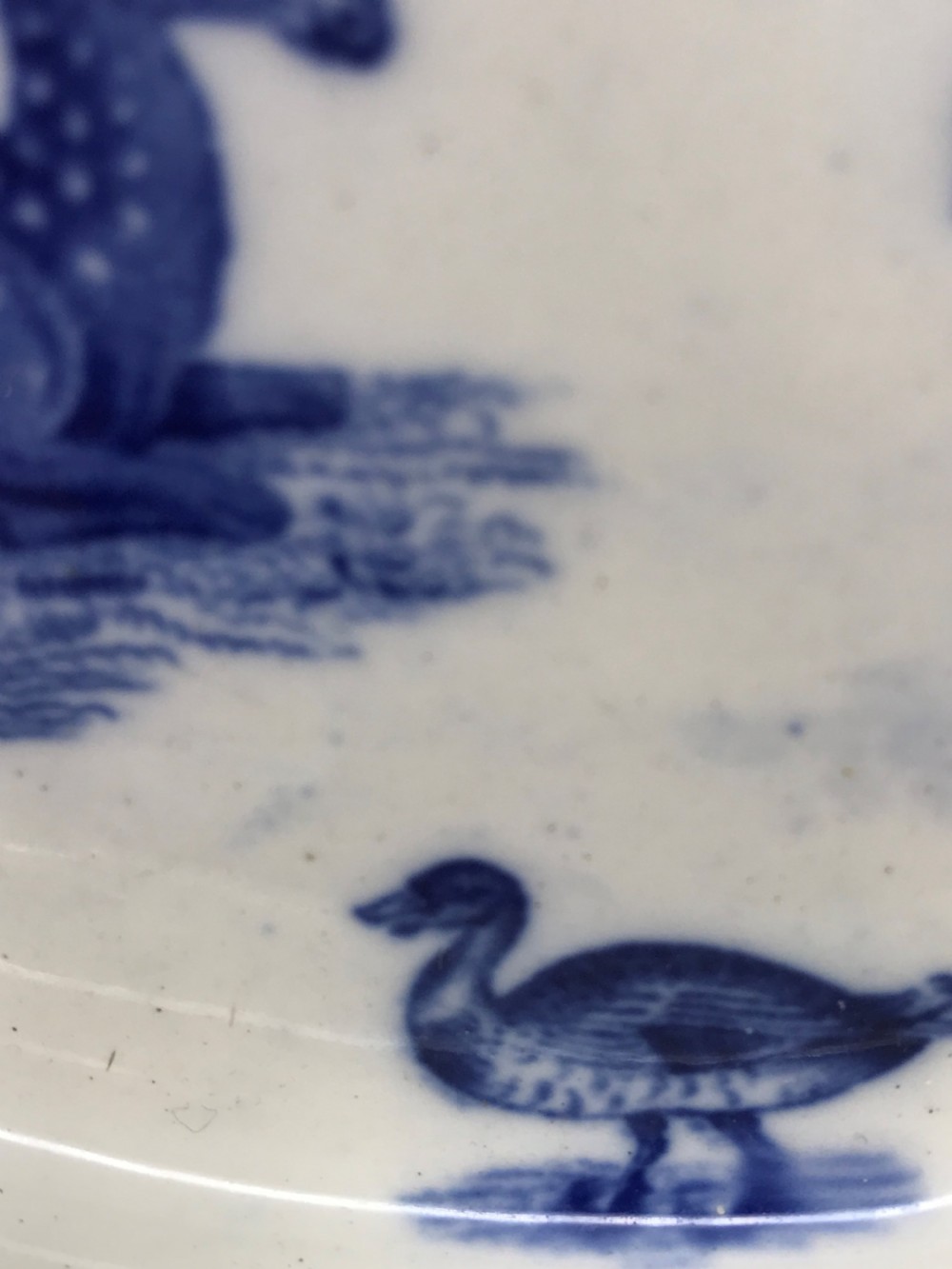 Antique English Children's Nursery ware Blue and White Dinner bowl By Copeland Spode View VIII