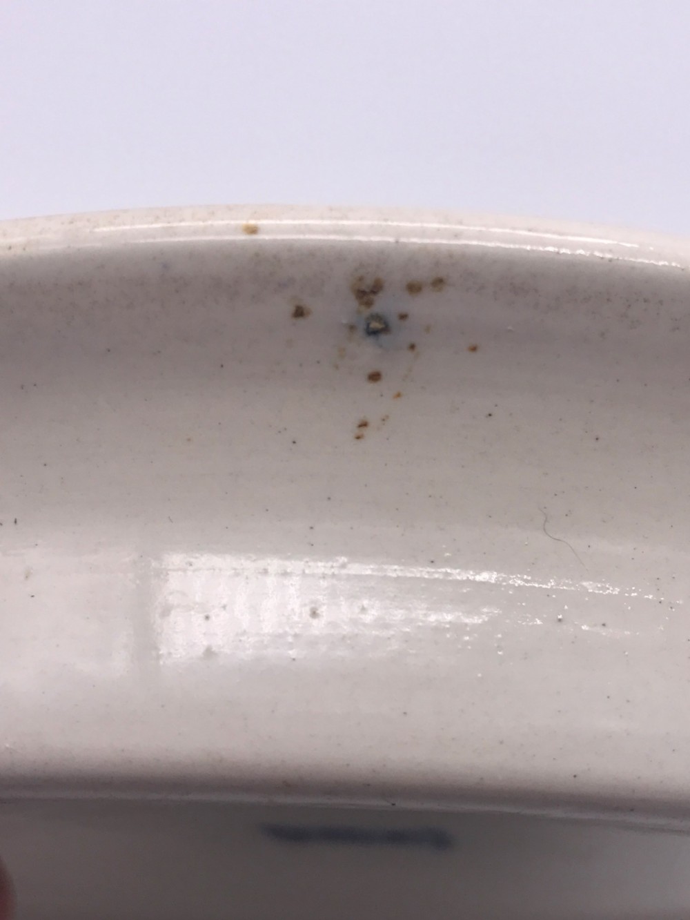 Antique English Children's Nursery ware Blue and White Dinner bowl By Copeland Spode View XV