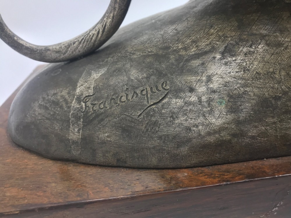 Antique  French bronze of racing/hunting greyhounds by Francisque Joseph Duret View IV