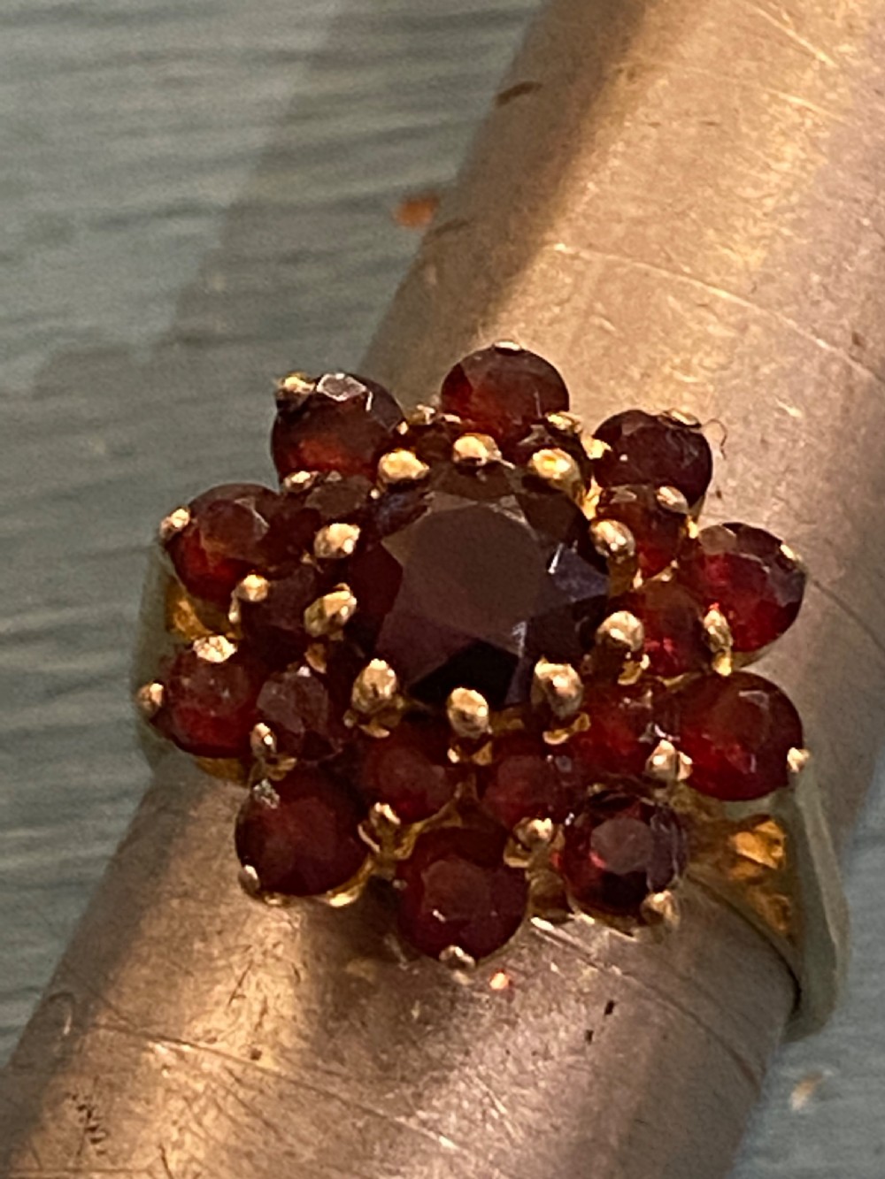  Dress ring ~Garnets mounted in 9ct yellow gold View IV