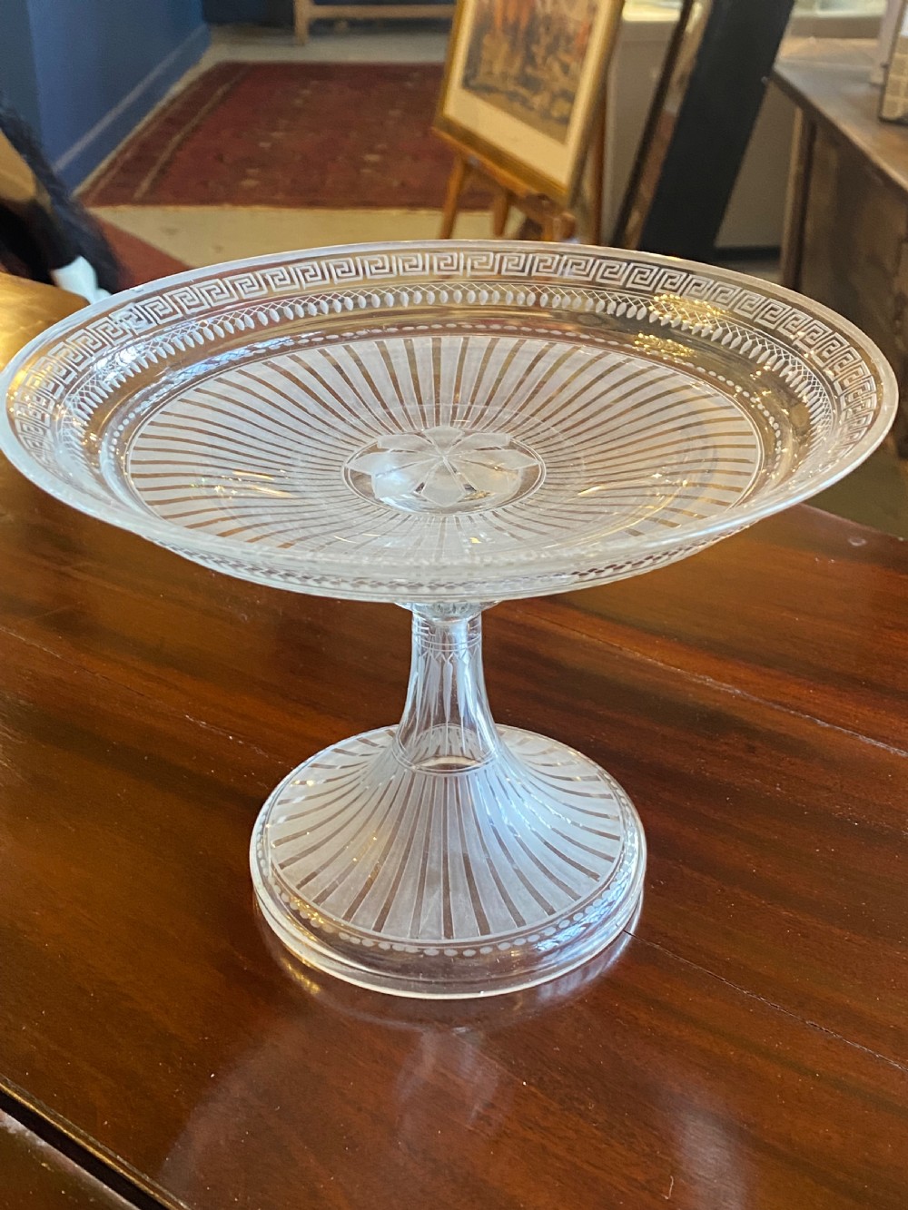 Edwardian glass tazza