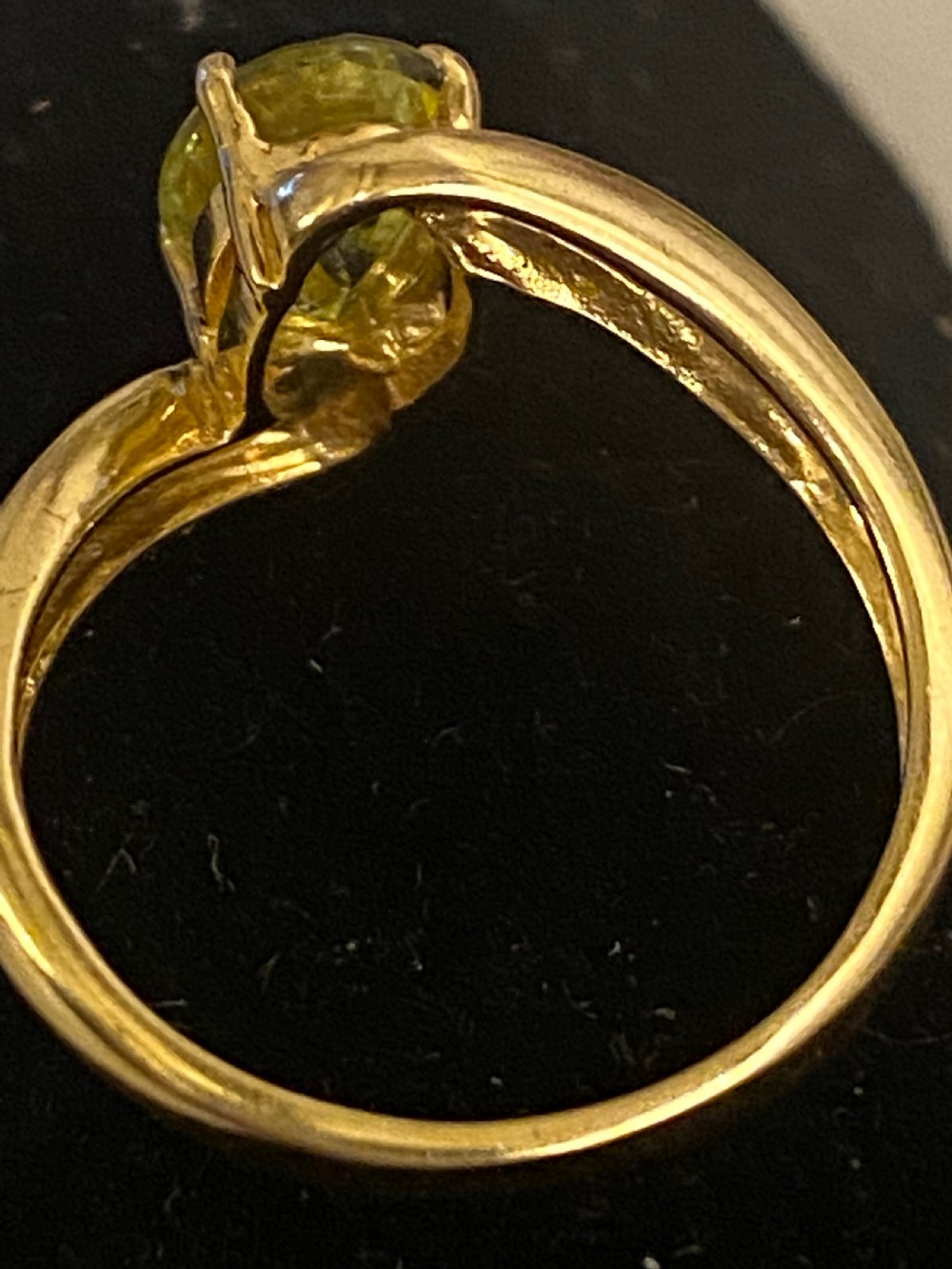 Vintage 18ct gold and chrysoberyl dress ring View III