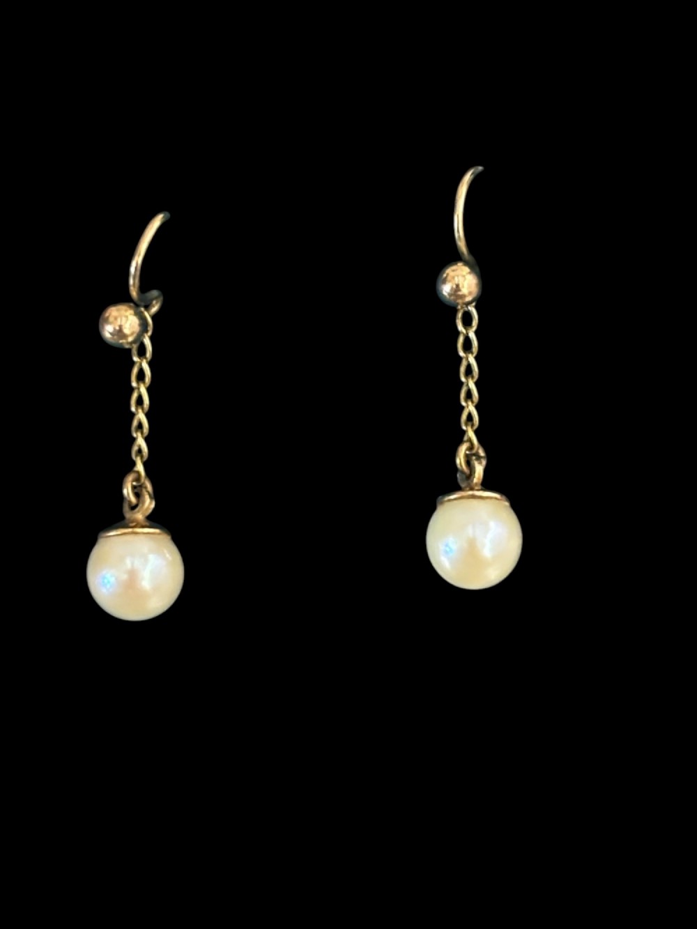 Vintage gold and pearl earrings
