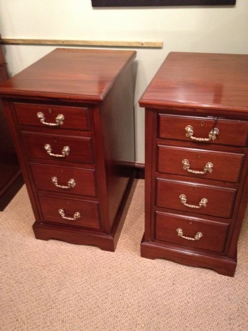 Pair of Late 19th Century Mahogany Bedside Chests