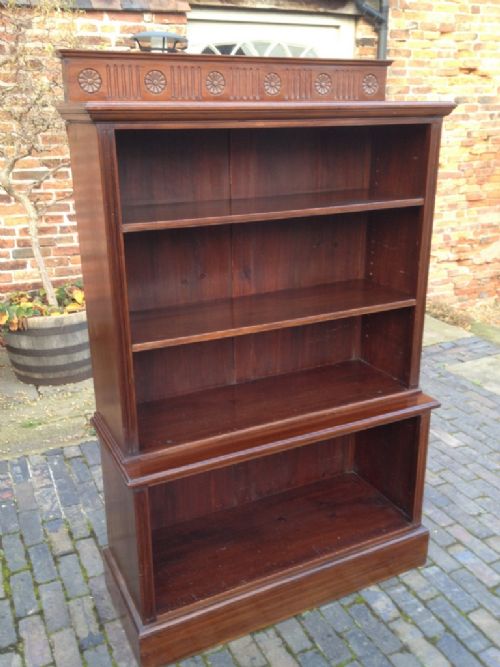 Victorian Mahogany Open Bookcase