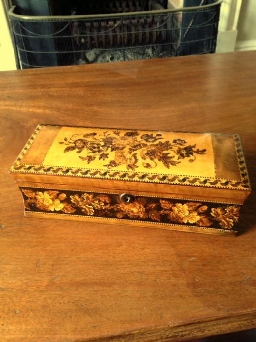 Victorian Tunbridge Glove Box