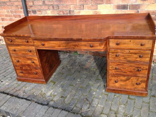 George III Mahogany Pedestal Desk