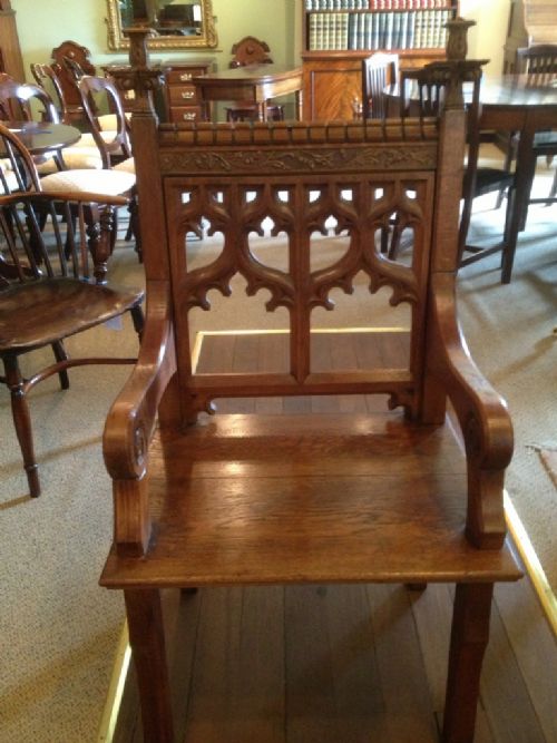 Late Nineteenth Century Gothic Armchair