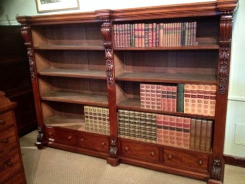 Nineteenth Century Mahogany Open Bookcase