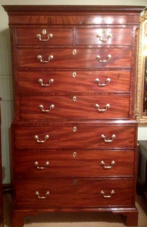 George III Mahogany Chest on Chest
