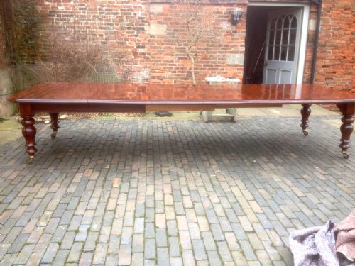 Large Mahogany Wind Out Dining Table