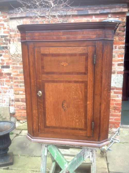 George III Oak Corner Cupboard