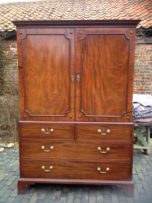 George III Mahogany Press Cupboard