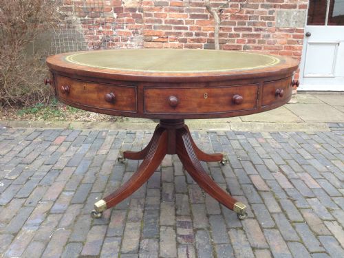 Regency Mahogany Drum Table