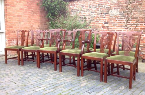 Set of Twelve Mahogany Dining Chairs