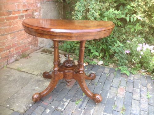 Victorian Burr Walnut Card Table