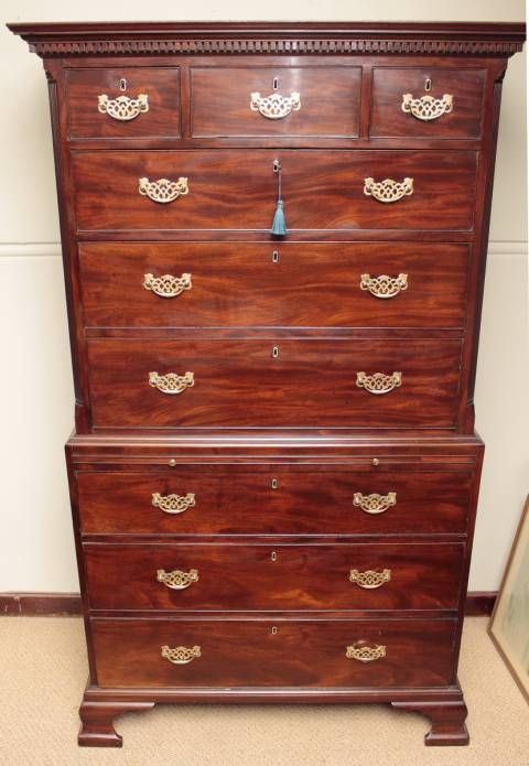 George III Mahogany Chest on Chest