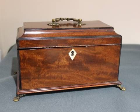 George III Mahogany Tea Caddy
