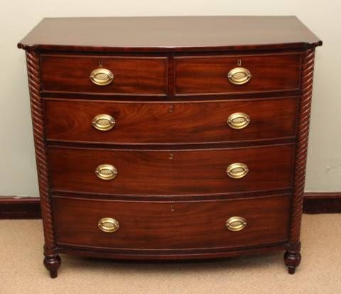 Early 19th Century Mahogany Bow Fronted Chest of Drawers