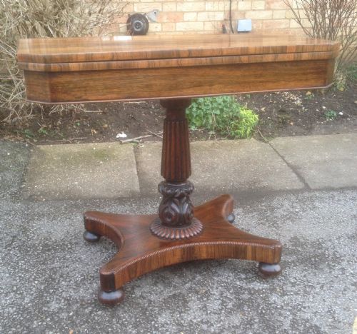 Regency Rosewood Card Table