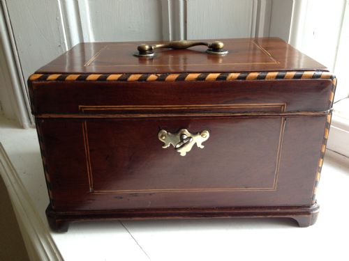 George II Mahogany Tea Caddy