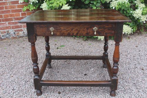 Late Seventeenth Century Oak Side Table