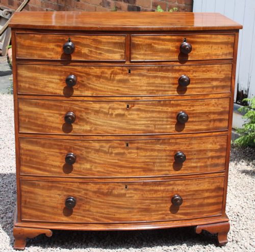 Mahogany Bow Front Chest of Drawers