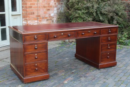 Nineteenth Century Mahogany Partners' Desk