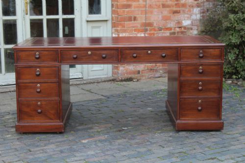fig 1. Nineteenth Century Mahogany Partners' Desk