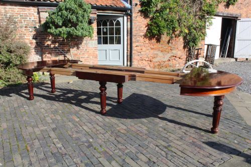 fig 2. Round End Six Leg Mahogany Dining Table