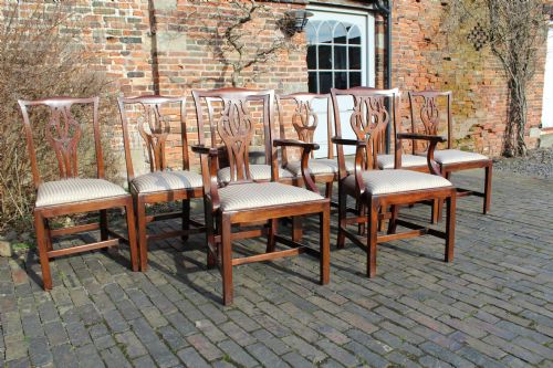 fig 1. Set of Eight Nineteenth Century Mahogany Chairs