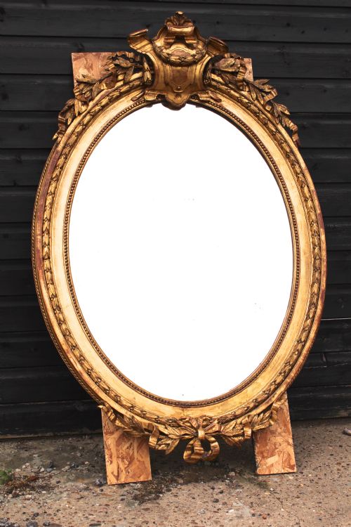 Large English Oval Mirror
