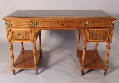 Pretty French Burr Poplar Desk
